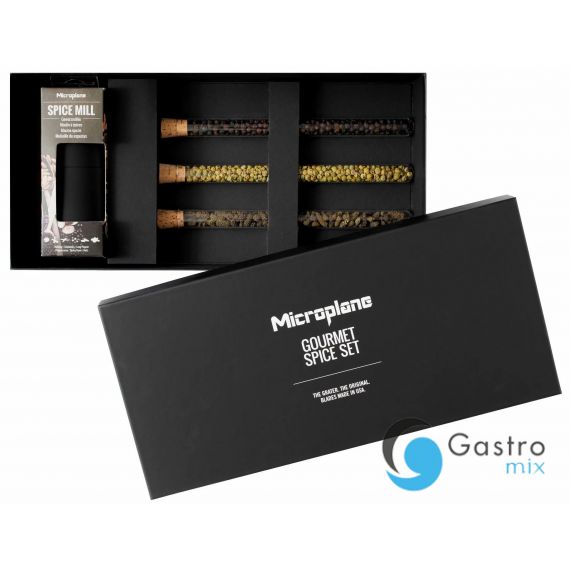 Zestaw młynek i 3 rodzaje pieprzu GOURMET - MICROPLANE | MC-36176 tom-gast 
