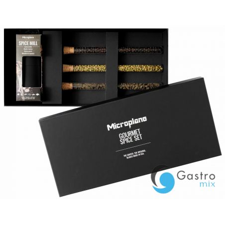 Zestaw młynek i 3 rodzaje pieprzu GOURMET - MICROPLANE | MC-36176 tom-gast 