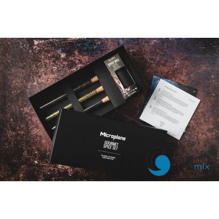 Zestaw młynek i 3 rodzaje pieprzu GOURMET - MICROPLANE | MC-36176 tom-gast 