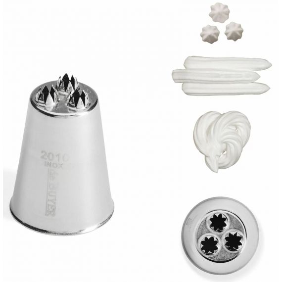 Końcówka ptasie gniazdo, 3 otwory ząbkowane - DE BUYER | D-2126-02  tom-gast 