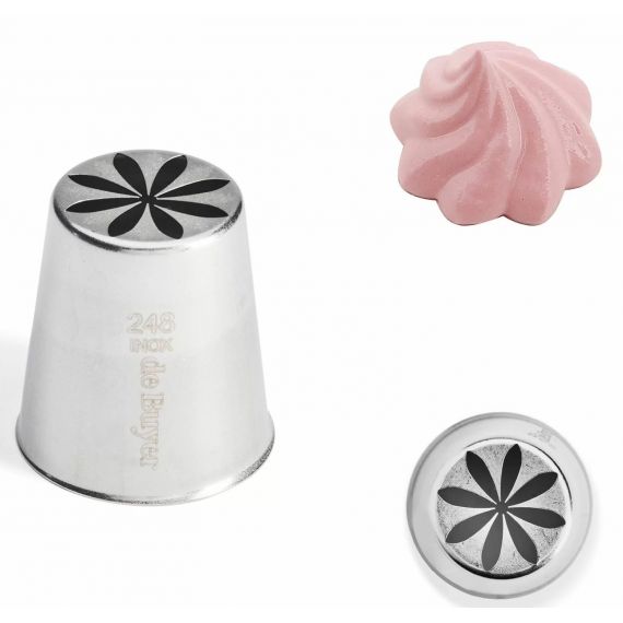 Końcówka cukiernicza ze stali nierdzewnej - kwiat, wzór nr 248 - DE BUYER | D-2120-08  tom-gast 