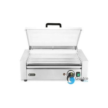 Podgrzewacz rolkowy 7 rolek  do parówek jednostrefowy, z energooszczędną pokrywą| 268636 hendi 