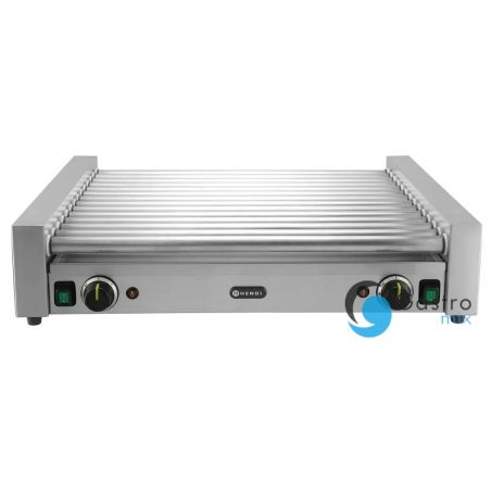 Podgrzewacz rolkowy  14 rolek do parówek XL - dwustrefowy, srebrny | 268674 hendi 