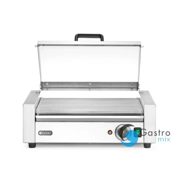 Podgrzewacz rolkowy 9 rolek  do parówek jednostrefowy, z energooszczędną pokrywą| 268643 hendi 