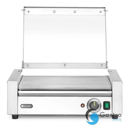 Podgrzewacz rolkowy 9 rolek  do parówek jednostrefowy, z energooszczędną pokrywą| 268643 hendi 