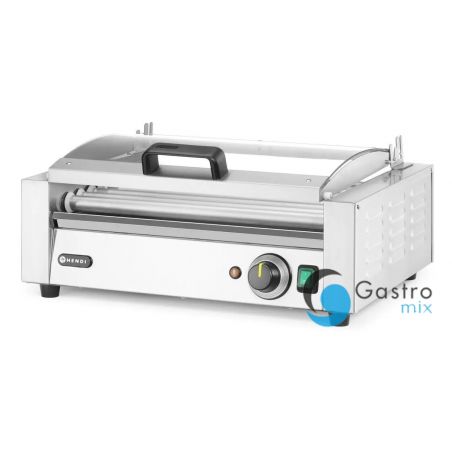 Podgrzewacz rolkowy 9 rolek  do parówek jednostrefowy, z energooszczędną pokrywą| 268643 hendi 