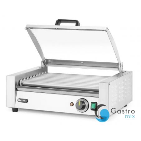 Podgrzewacz rolkowy 9 rolek  do parówek jednostrefowy, z energooszczędną pokrywą| 268643 hendi 