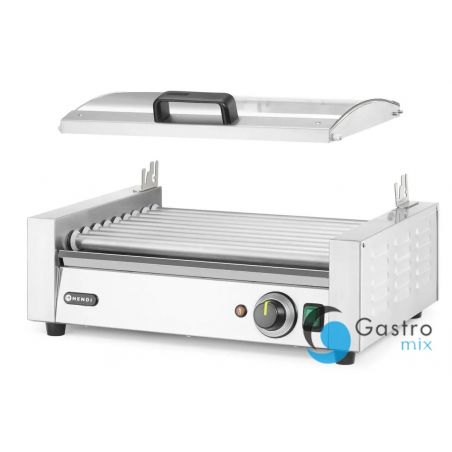 Podgrzewacz rolkowy 9 rolek  do parówek jednostrefowy, z energooszczędną pokrywą| 268643 hendi 