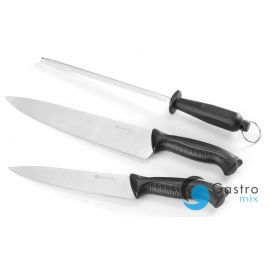 Zestaw noży z ostrzałką, czarny| 842683 hendi