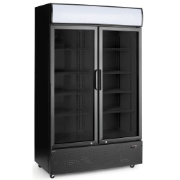 Lodówka barowa z podświetlanym panelem, 2-drzwiowa, Arktic, 512L | 236949 hendi