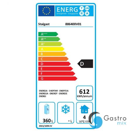 szafa chłodnicza lakierowana, Gredil, wnętrze z ABS, V 400 l | 886400 stalgast 