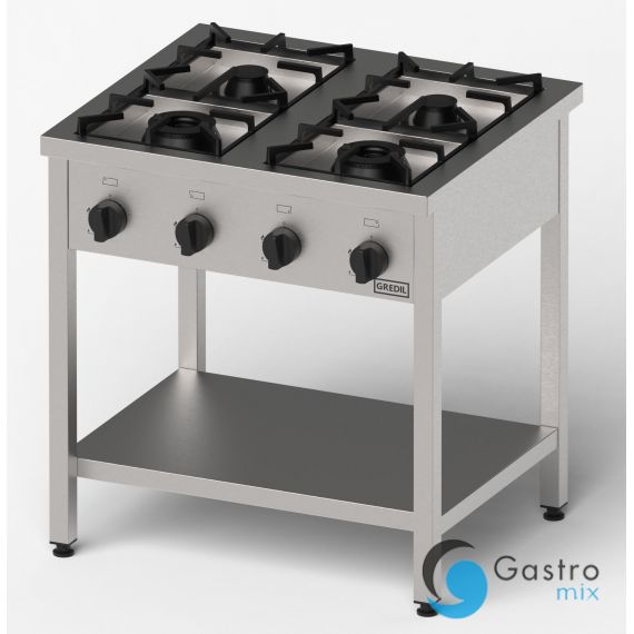 kuchnia gazowa, Gredil, skręcana, 800x700x850 mm, P 21 kW, G20/20 mbar | 976511  stalgast 
