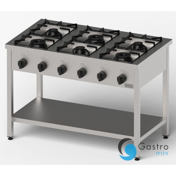 kuchnia gazowa, Gredil, skręcana, 1200x700x850 mm, P 33.5 kW, G20/20 mbar | 976611  stalgast 