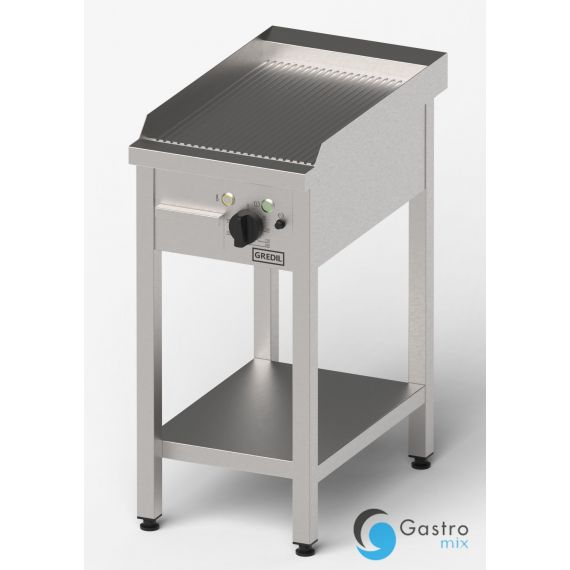 płyta grillowa elektryczna, ryflowana, Gredil, 400x700x850 mm, P 4.0 kW, U 400 V | 977302  stalgast 