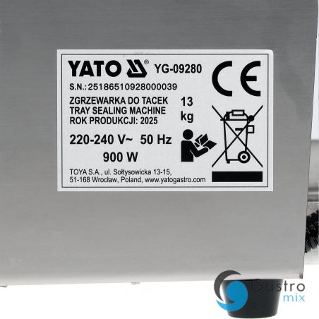 ZGRZEWARKA DO TACEK | YG-09280 yato 