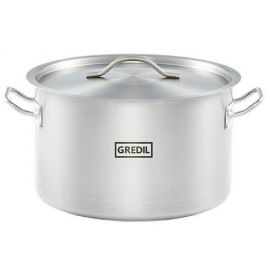 garnek średni  V 11.1 l  z pokrywką, stalowy, Gredil  Ø 280 mm| 012285 STALGAST