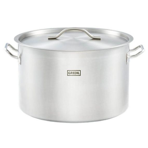 garnek średni V 32.6 l  z pokrywką, stalowy,gredil Ø 400 mm | 012405 STALGAST 