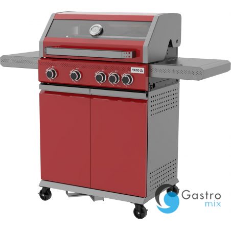 grill gazowy OKAYA 4+1, 14,5KW, CZERWONY | YG-20034 yato 