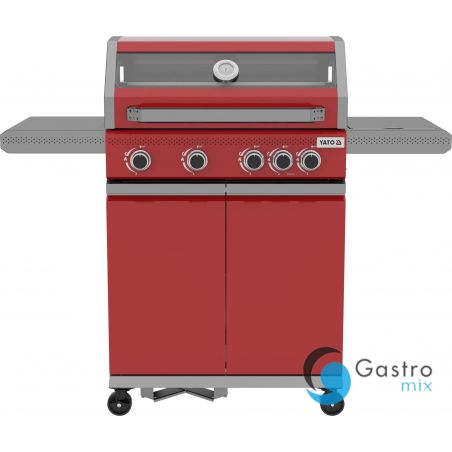 grill gazowy OKAYA 4+1, 14,5KW, CZERWONY | YG-20034 yato 