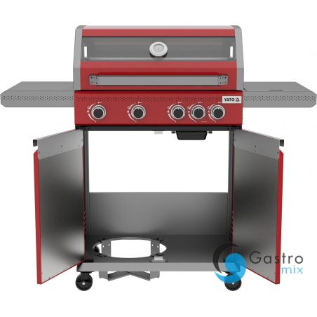 grill gazowy OKAYA 4+1, 14,5KW, CZERWONY | YG-20034 yato 