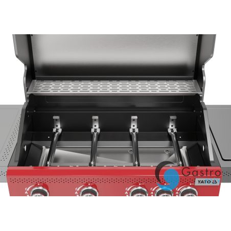 grill gazowy OKAYA 4+1, 14,5KW, CZERWONY | YG-20034 yato 