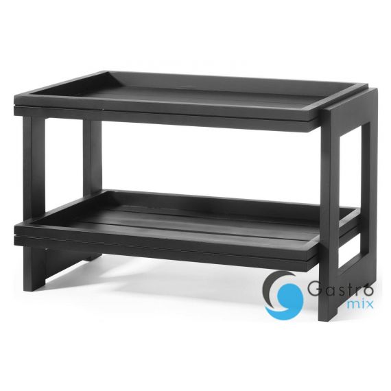 Stojak 2-poziomowy Madeira Black, 574x323x(h)441mm | 504710 FINE DINE 