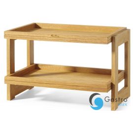 Stojak 2-poziomowy Madeira, dębowy, 574x323x(h)441mm | 504703 FINE DINE