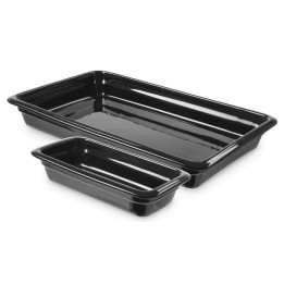 Pojemnik porcelanowy GN 2/3, czarny | 783993 fine dine