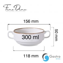 Bulionówka Vanilla, 300ml | 789452 fine dine